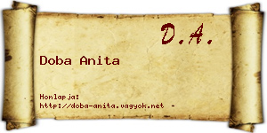 Doba Anita névjegykártya